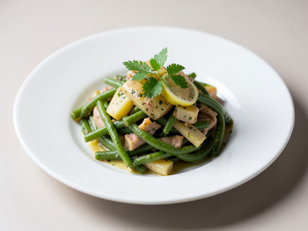 Kohlrabi-Bohnen-Pasta mit Zitronen-Knoblauch-Aroma