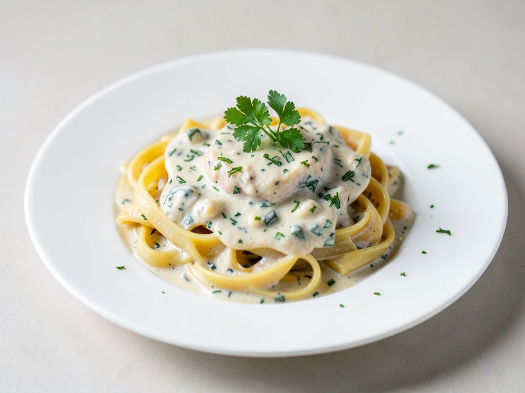 Tagliatelle mit cremiger Kräuter-Ricotta-Soße