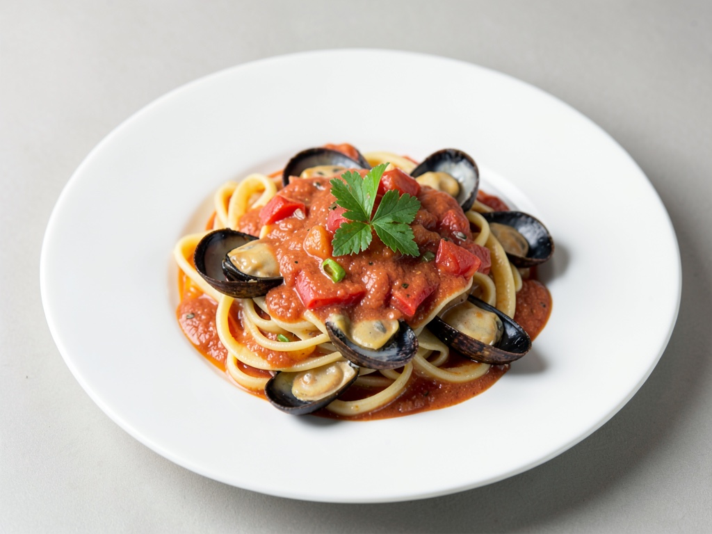 Muschel-Pasta mit frischer Tomaten-Sahne-Sauce