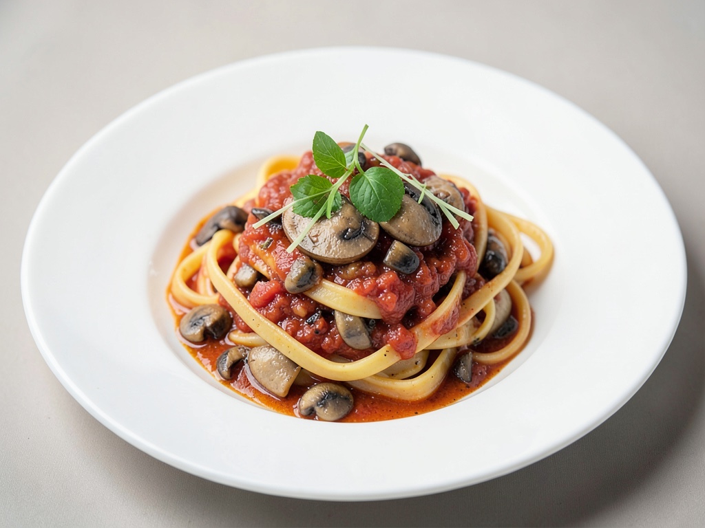 Kreative Pasta mit Pilz-Tomaten-Soße
