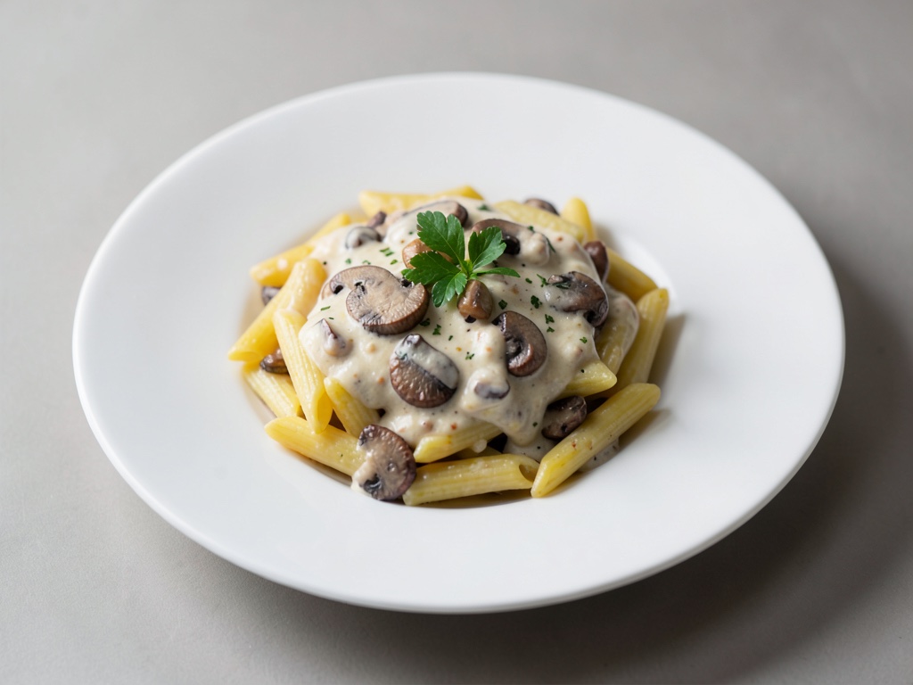 Cremige Penne mit Steinpilzen