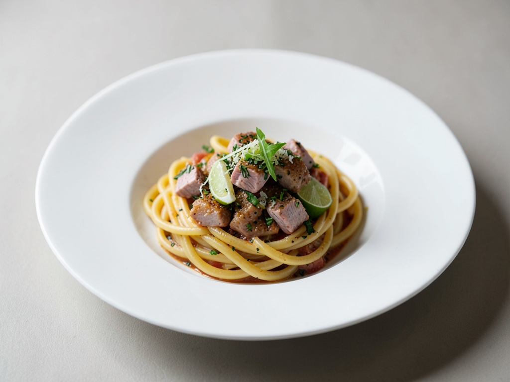 Pasta mit Thunfisch und Limettenzesten