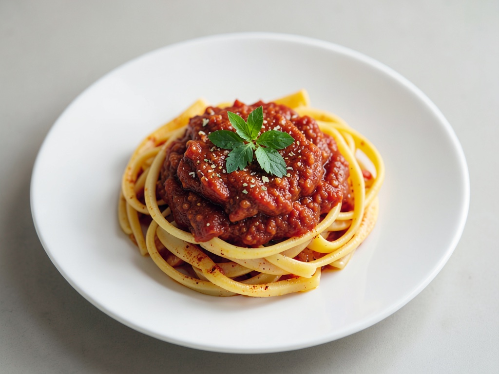 Hausgemachte Tomatensoße mit Nudeln