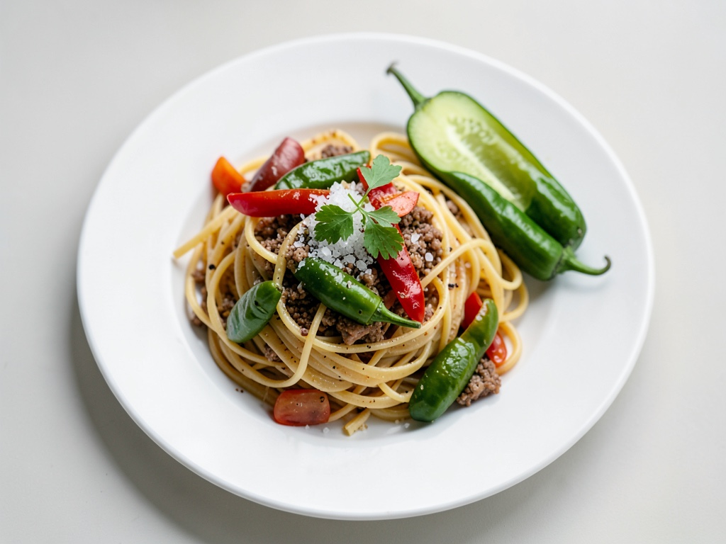Bunter Nudelsalat mit Salami und Käse