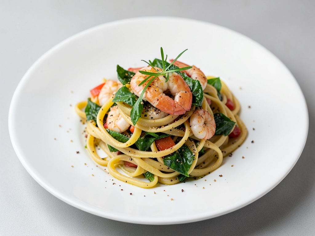 Nudelsalat mit Garnelen