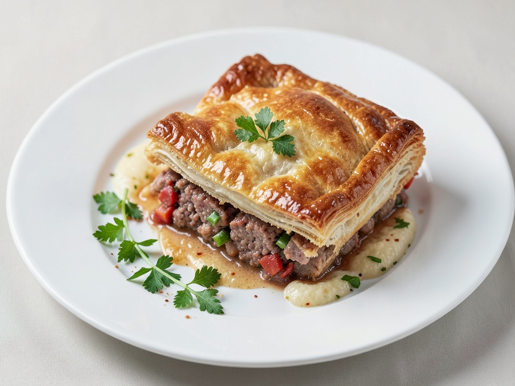 Tarte à la viande anglaise en pâte feuilletée