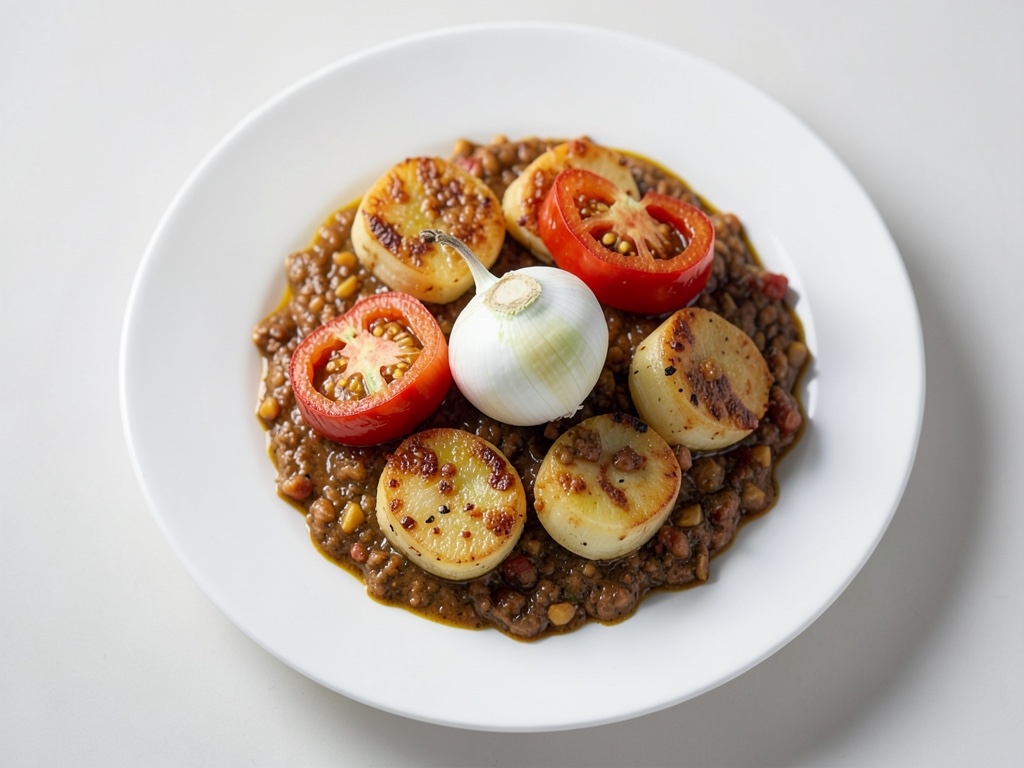 Dadi di patate croccanti con salsa di pomodoro piccante