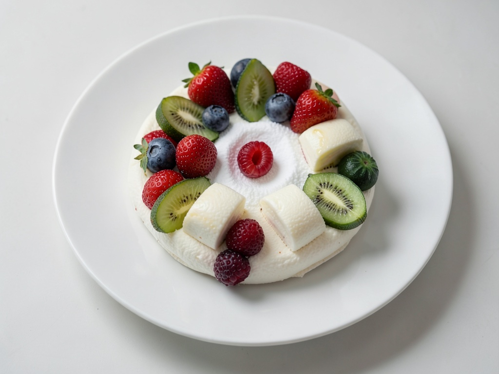 Pavlova croccante con mango e maracuja