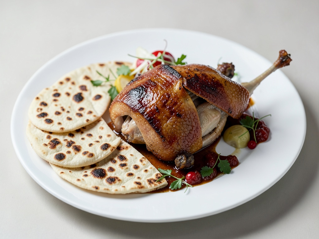 Anatra Pechino croccante con piadine fatte in casa