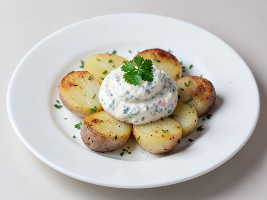 Patate con dip di quark