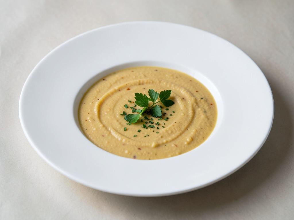 Zuppa cremosa di radice di prezzemolo