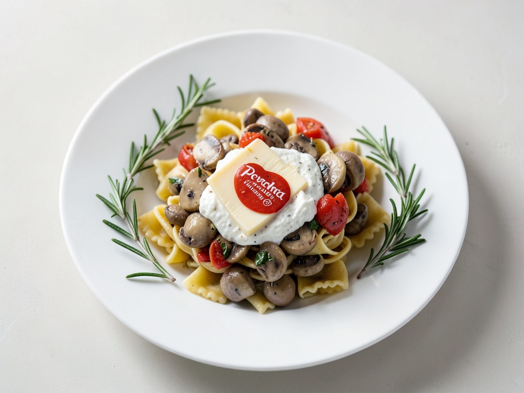 Pfannen-Pasta mit Pilzen, Ricotta und Käse