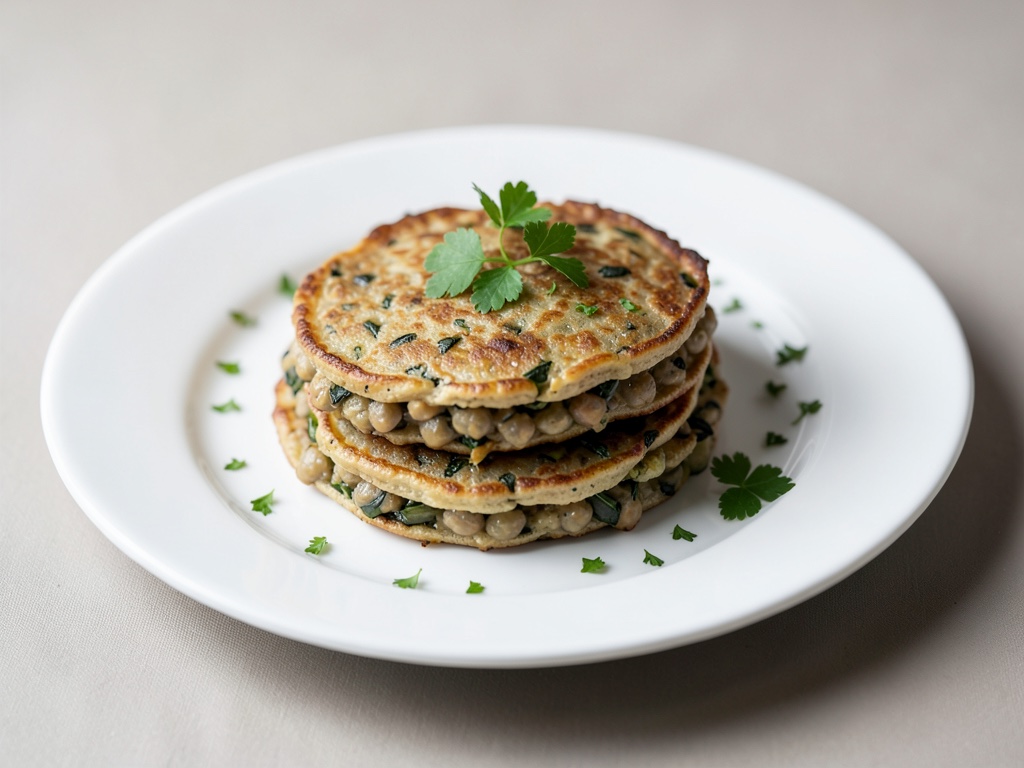 Frittelle di ceci salate con ripieno di biete