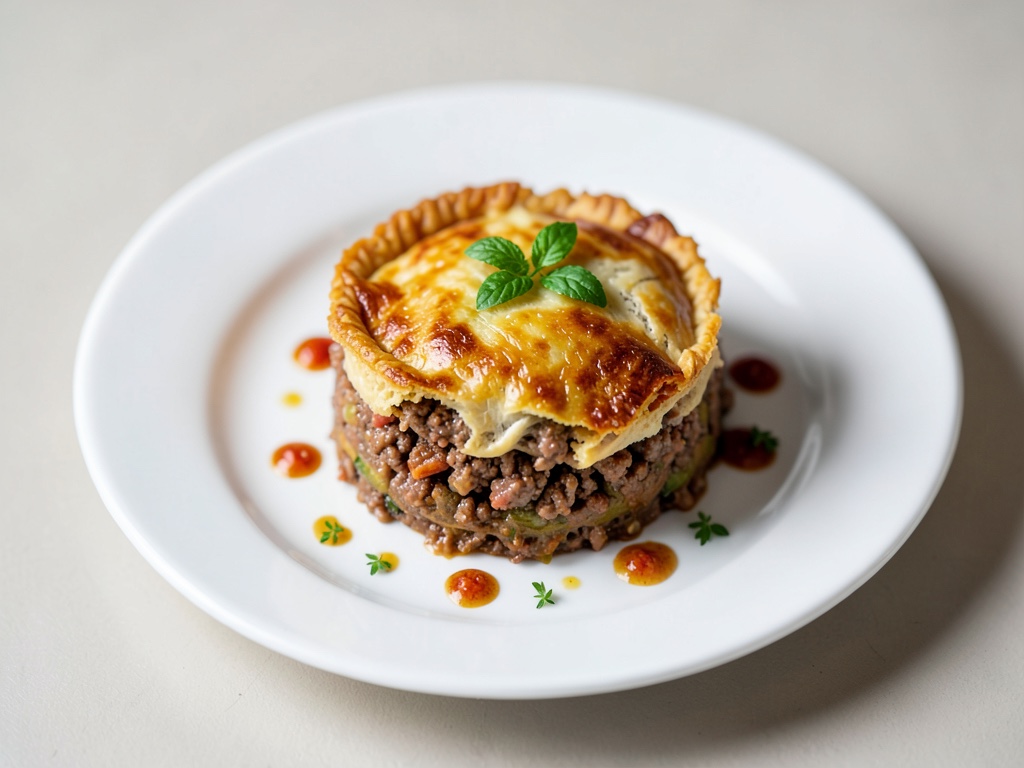 Torta di carne macinata e crêpes