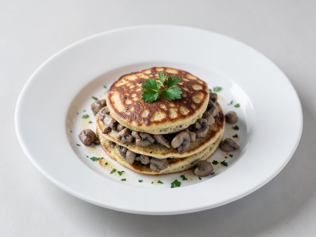 Crespelle con ripieno di funghi champignon