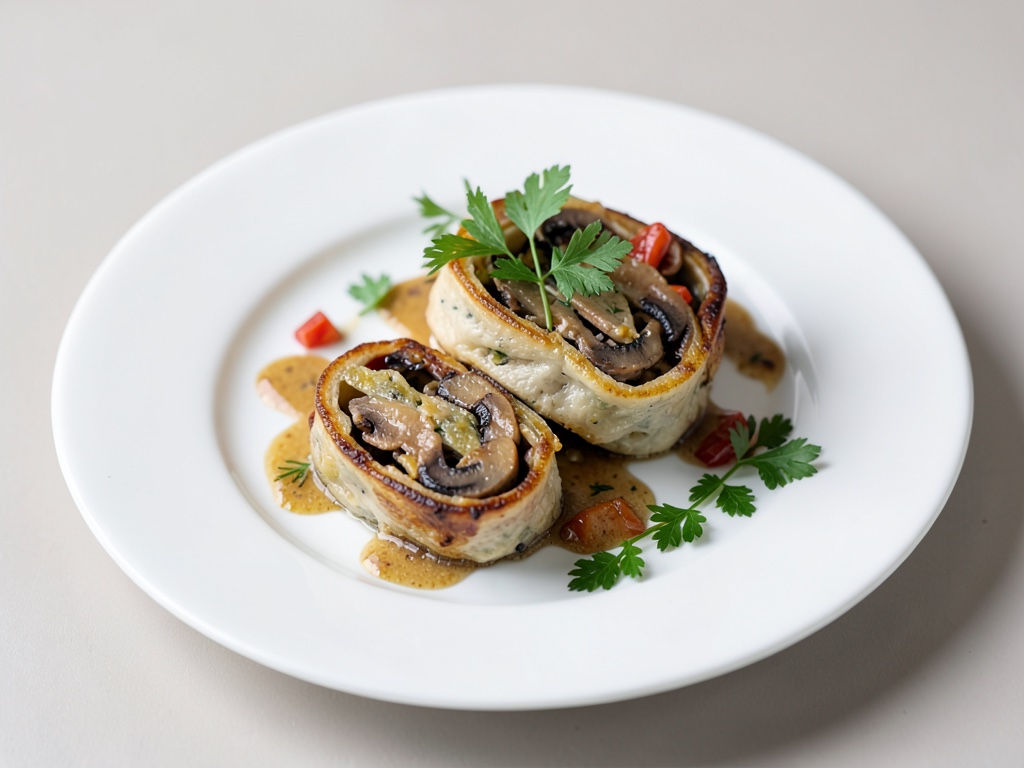 Rotoli di Crepes ai Funghi