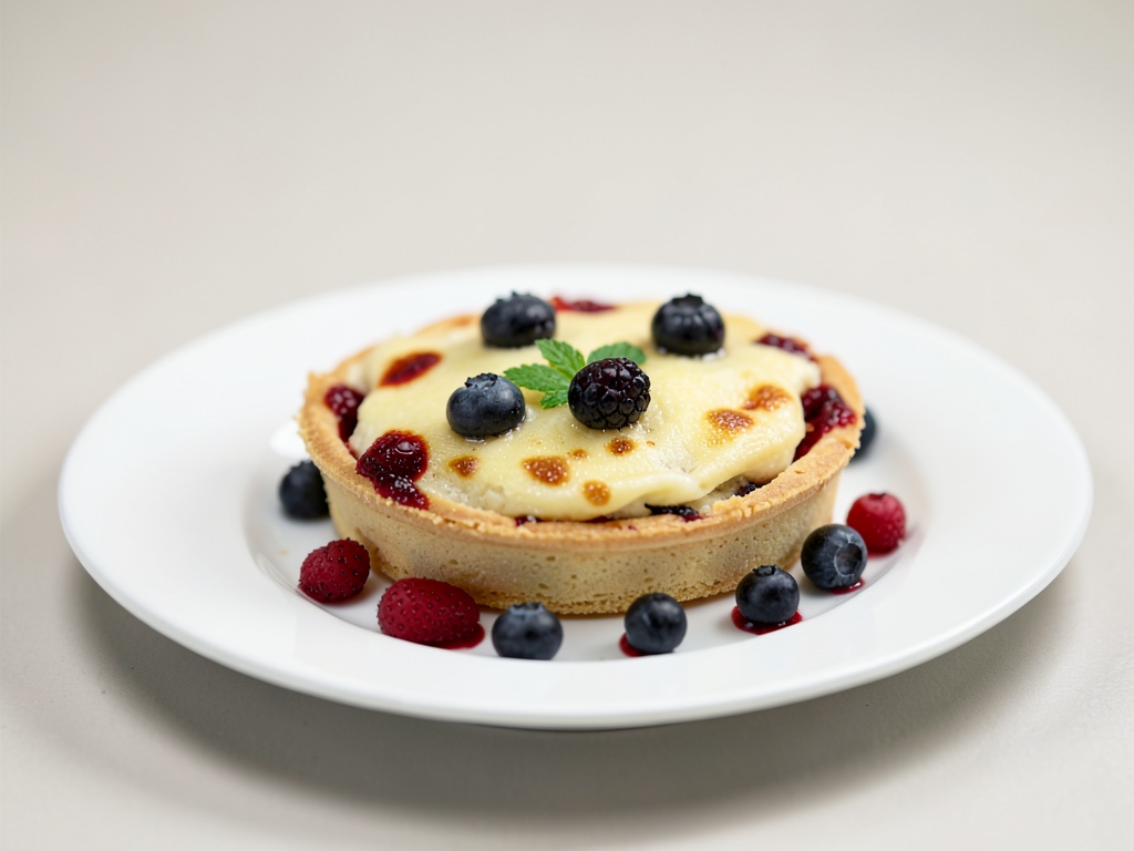 Fluffige Quark-Pfannkuchen-Törtchen mit Beeren