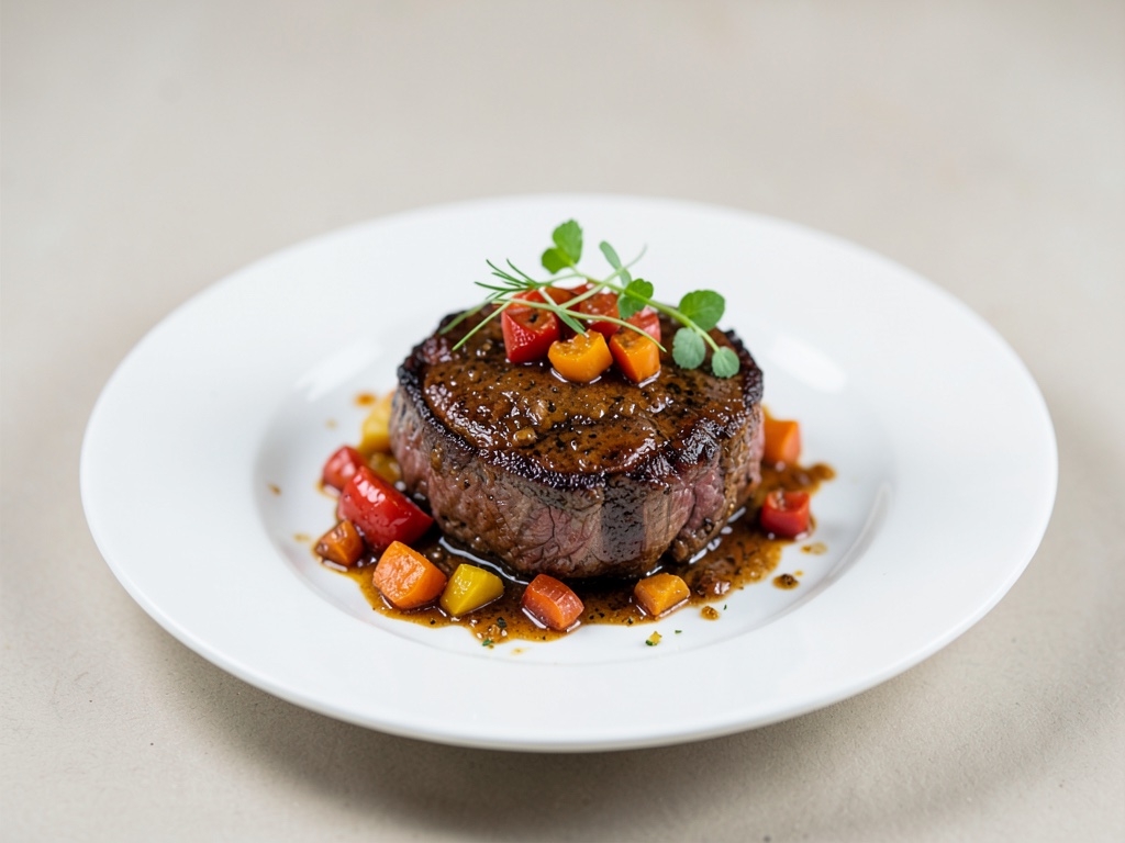 Bistec di filetto di manzo succoso al forno