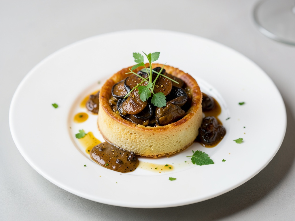 Pfifferling-Tarte mit Schmalzteig