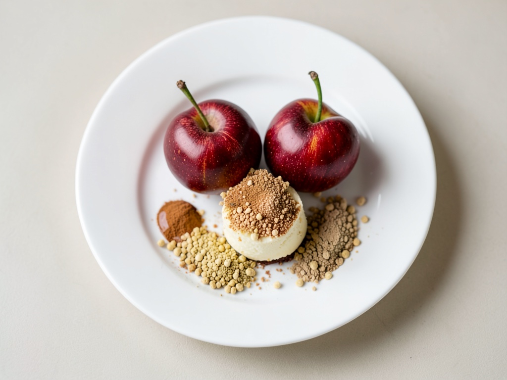 Vaso fruttato di pesca e yogurt con crumble croccante