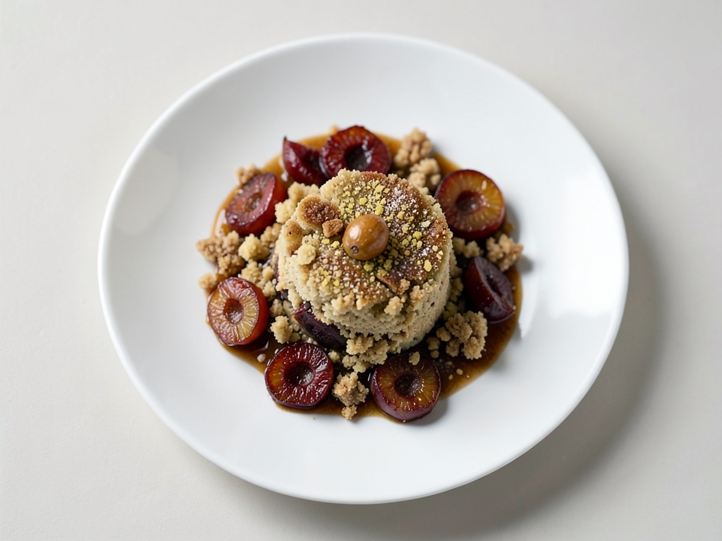 Veganes Pflaumen-Crumble