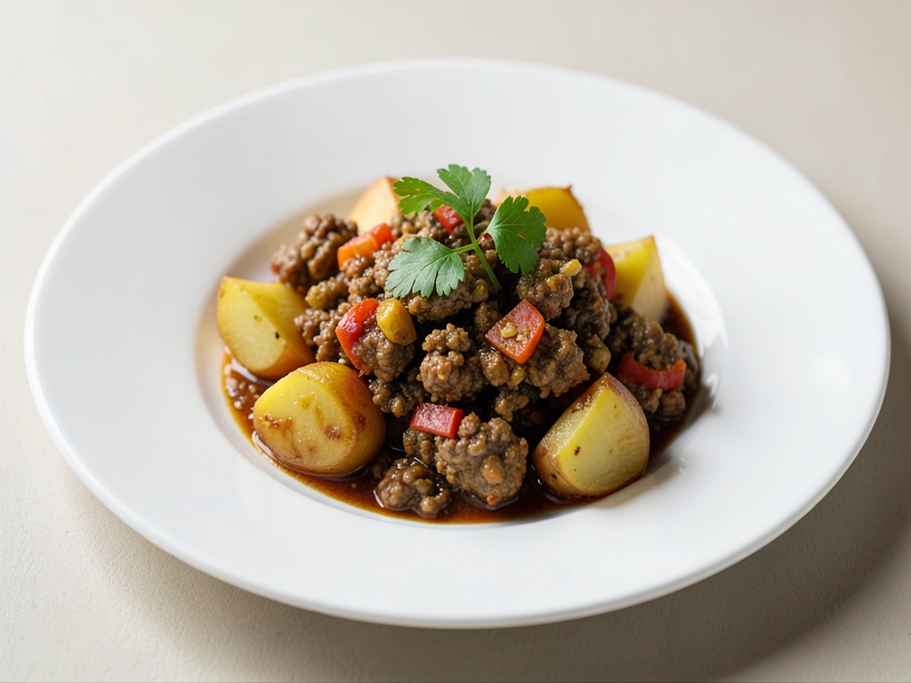 Stufato filippino di patate e carne macinata (Picadillo)
