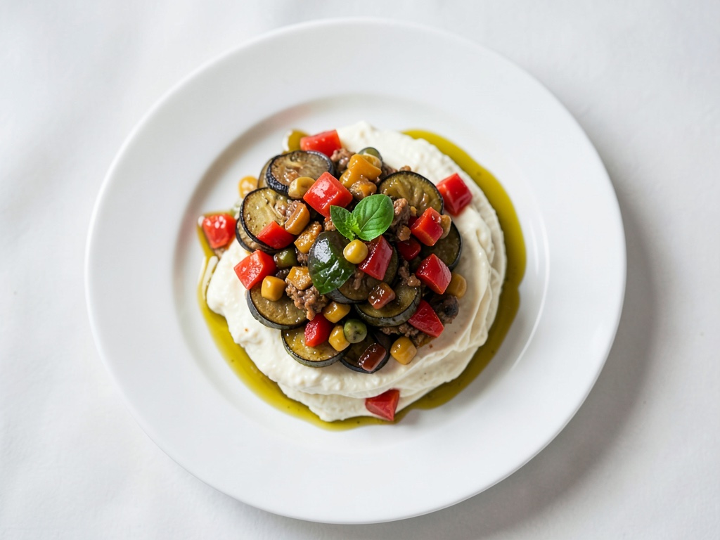 Pide aux poivrons et aubergines