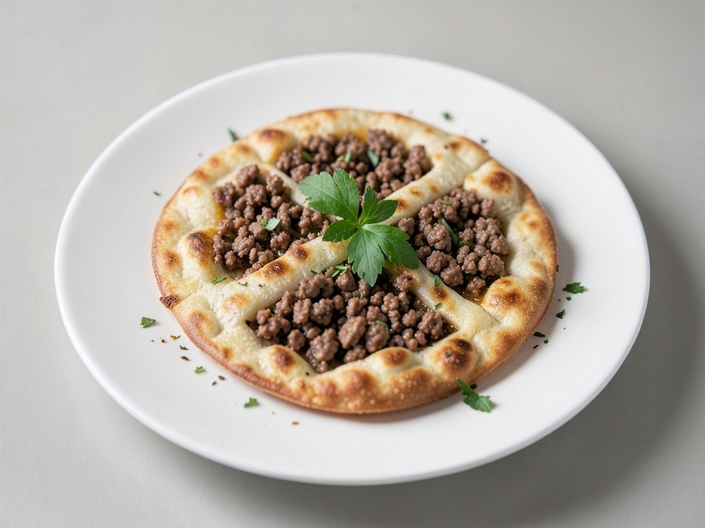Pide crujiente con relleno de carne picada