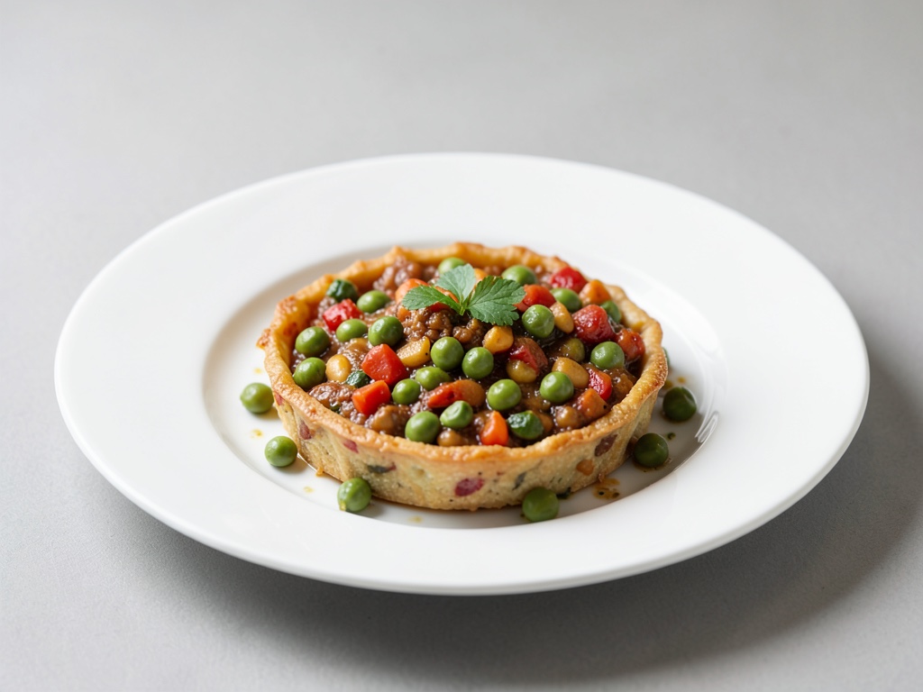 Torta saporita di piselli e fagioli