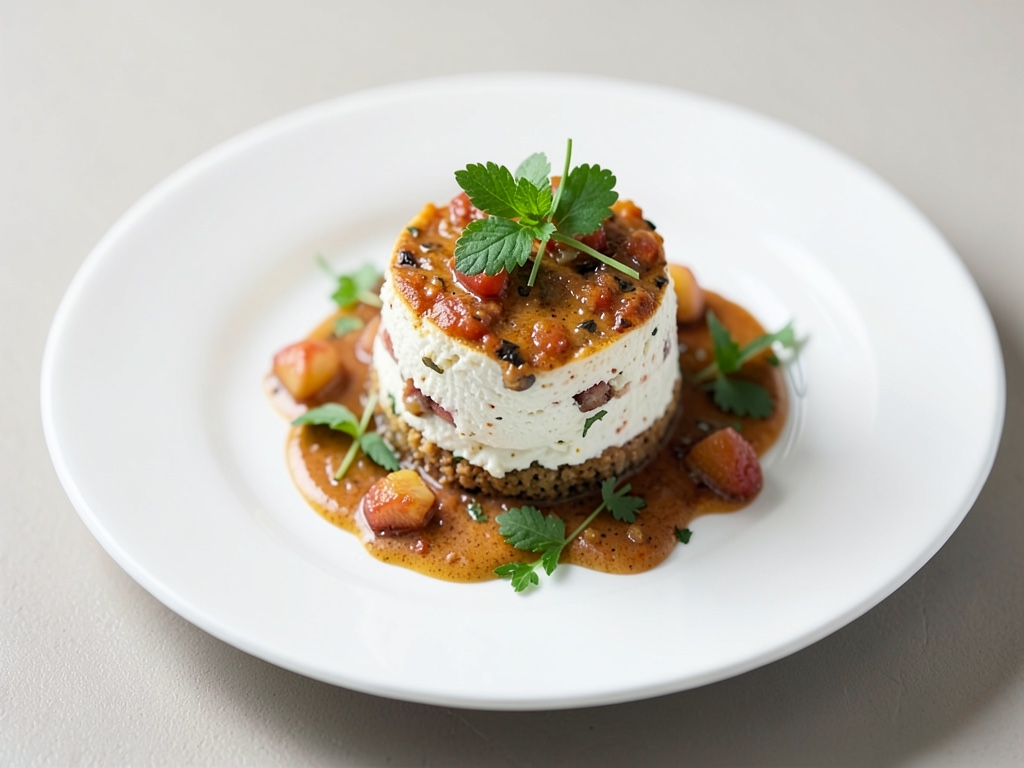 Cremosa capa de requesón salada
