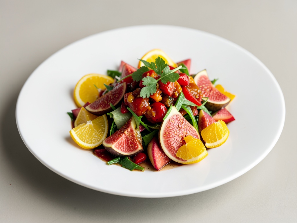 Insalata di fichi piccante con arance