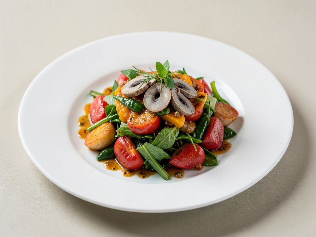 Insalata di verdure speziate con acciughe