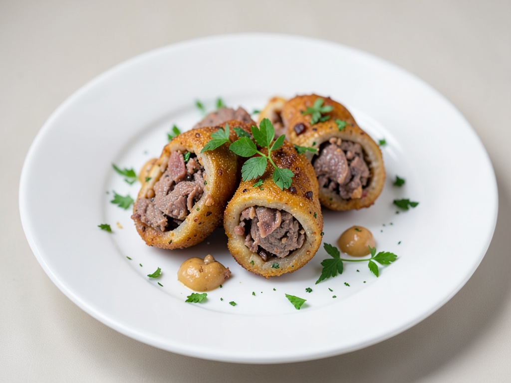 Sfiziose briochette a treccia al lievito con ripieno di carne