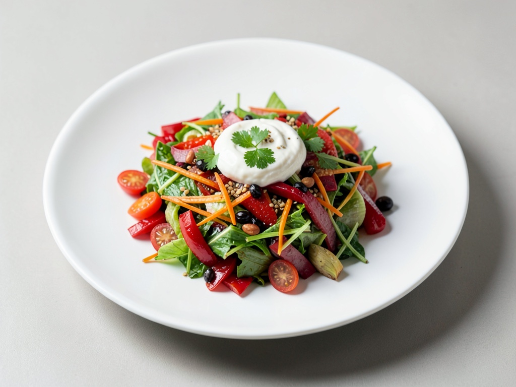Insalata piccante di mandarini con yogurt dip