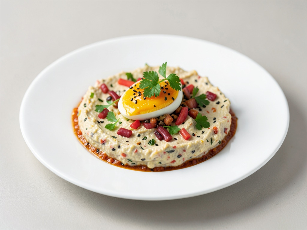Spalmato al formaggio quark piccante con uovo