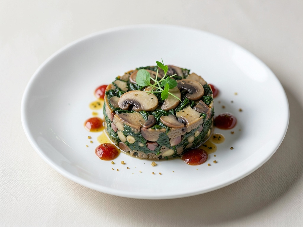 Herzhafte Pilz-Spinat-Terrine