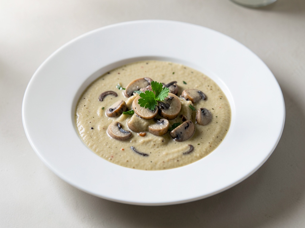 Zuppa cremosa di funghi