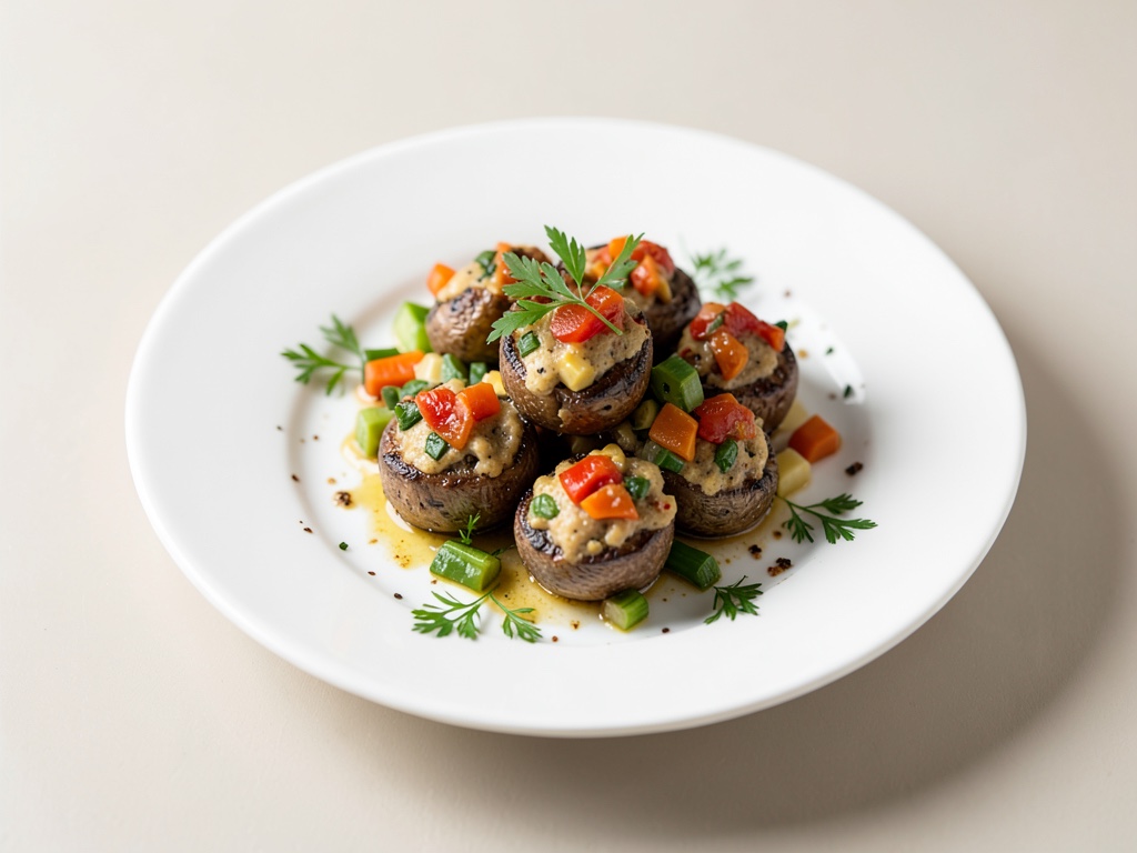 Funghi champignon ripieni di verdure