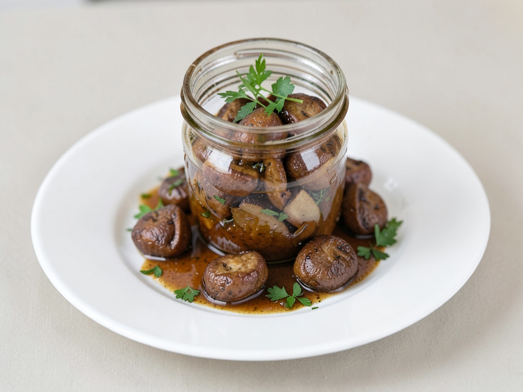 Funghi marinati in barattolo