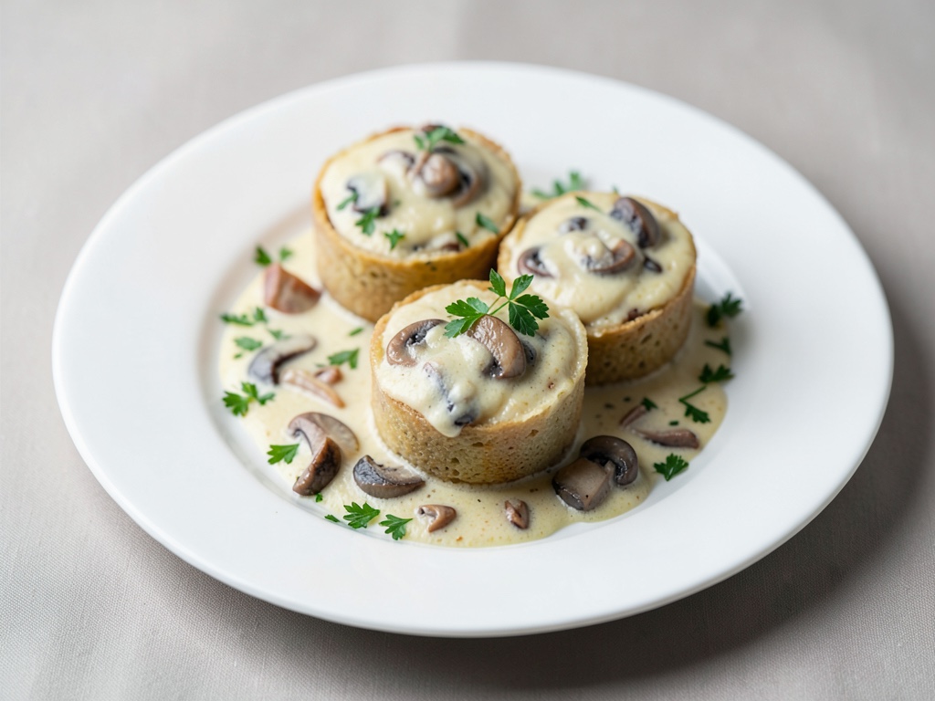 Coppette cremose di funghi
