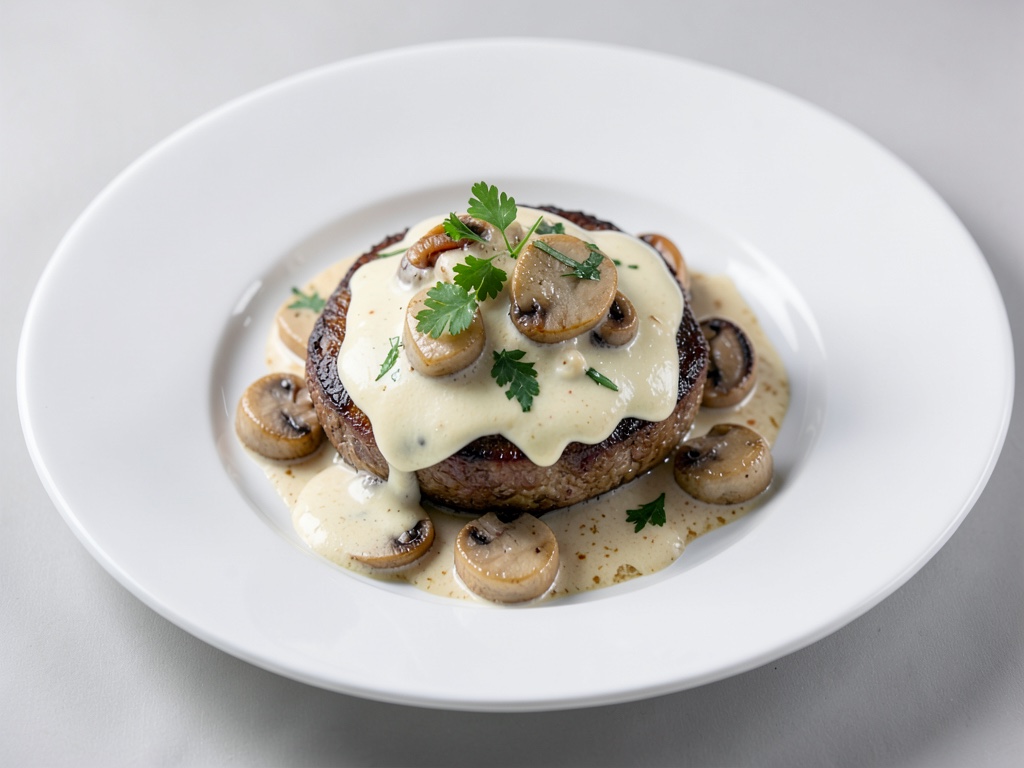 Padella di funghi con salsa alla panna