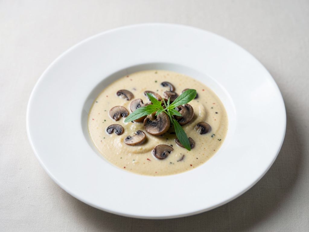 Zuppa cremosa di funghi con porcini
