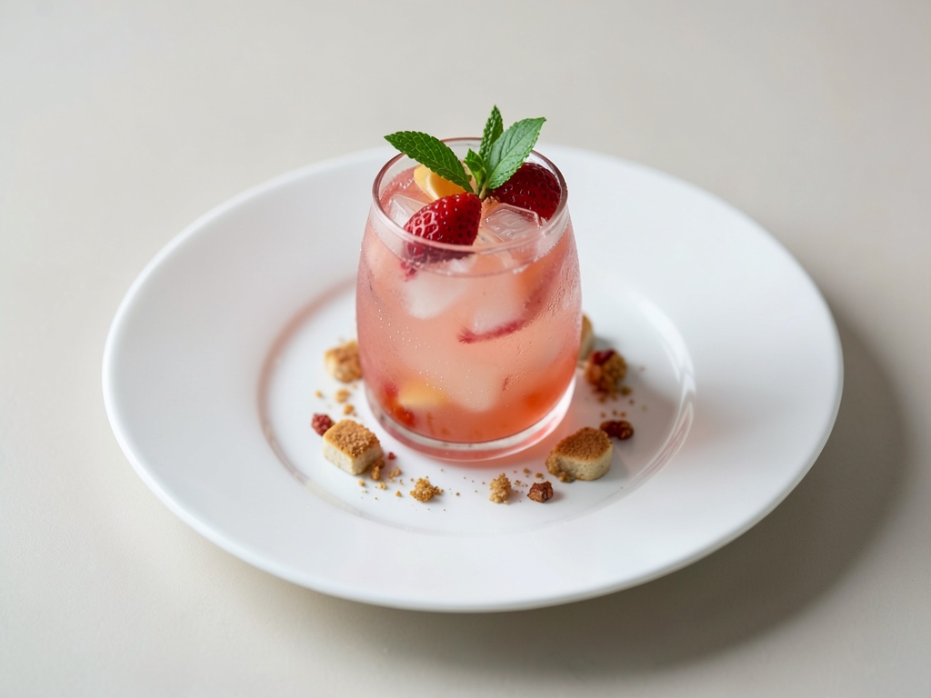 Fruchtiger Pinker Wodka Cocktail