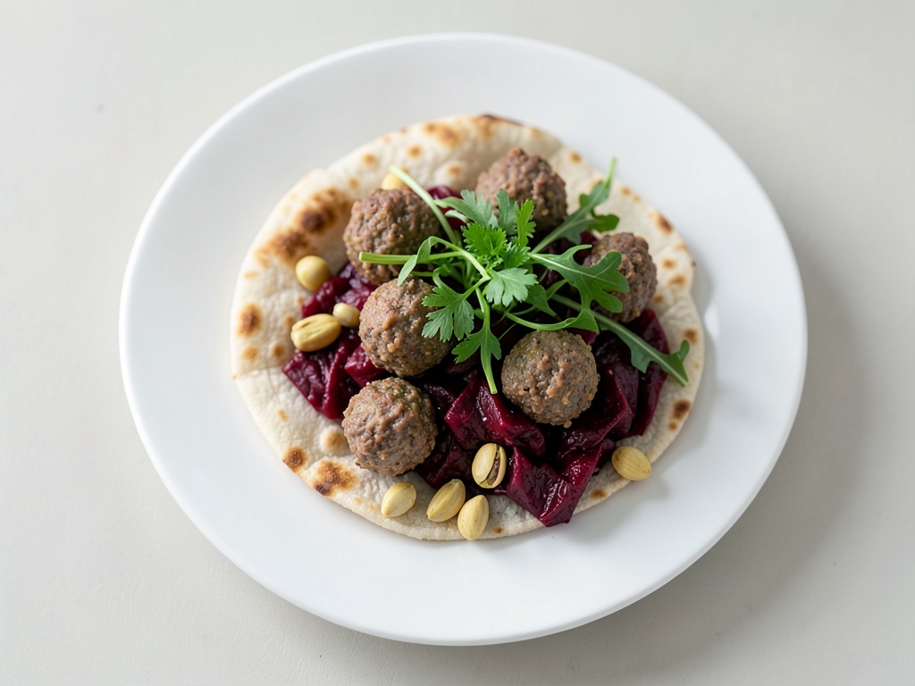 Polpette di agnello in tasche di pita con yogurt