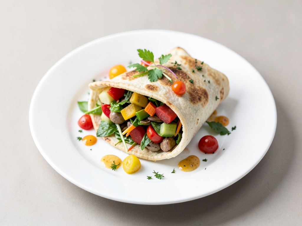Tasche di pita fresche con insalata mista colorata