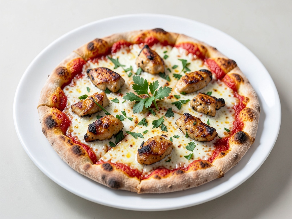 Pizza di pollo speziata all'indiana