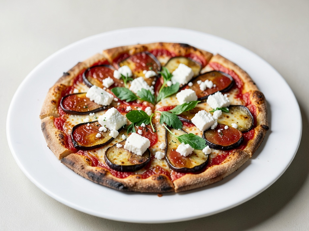 Pizza di melanzane con feta
