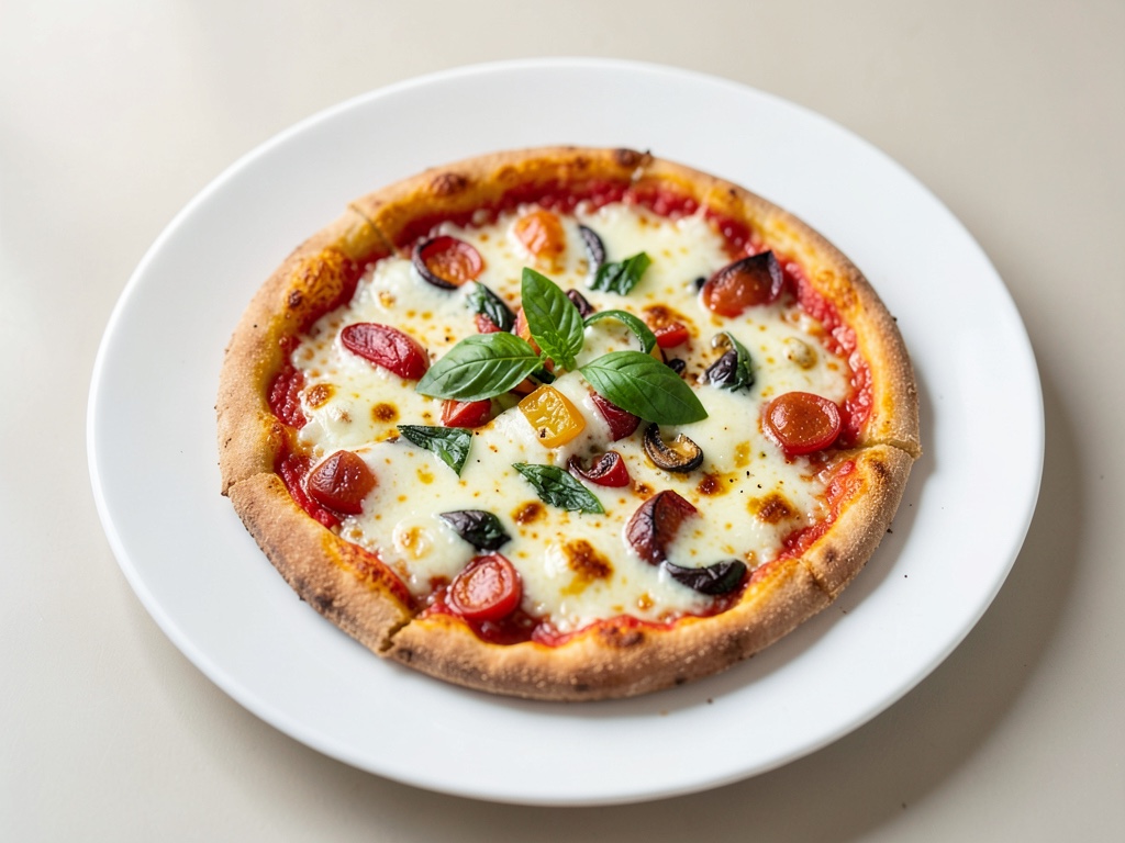 Pizza con verdure e formaggio fatta in casa