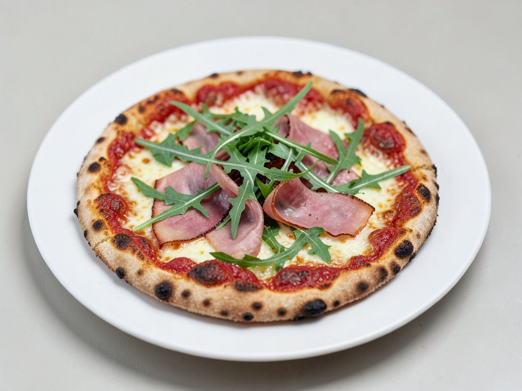 Pizza croccante con prosciutto di Parma e rucola