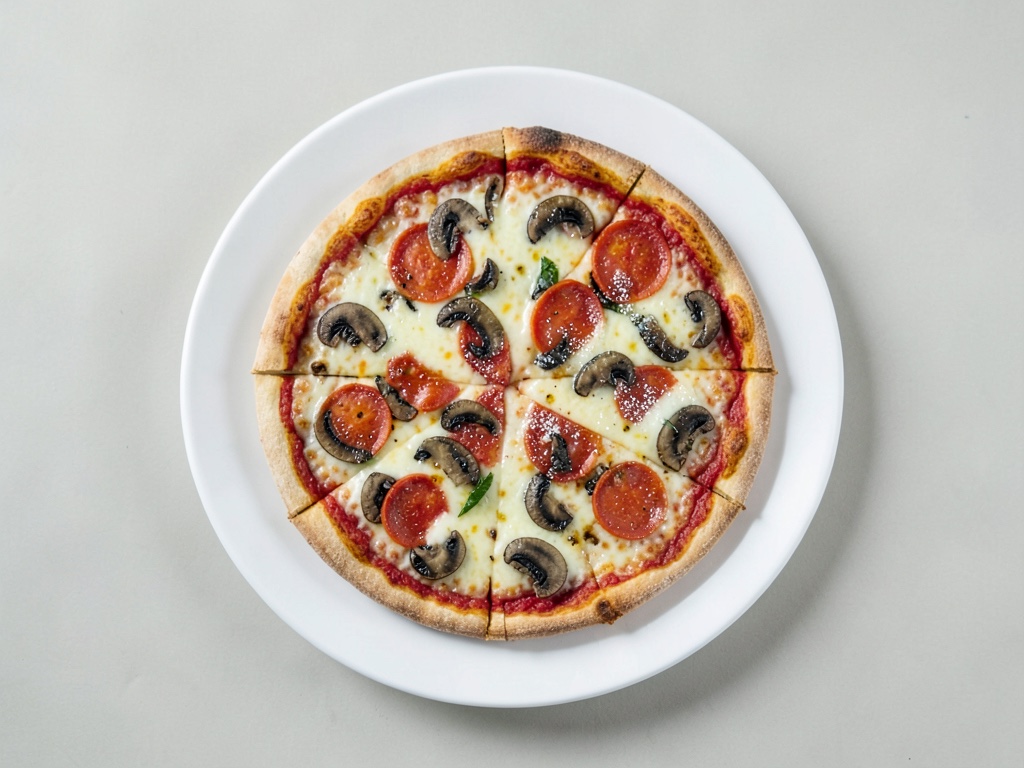 Pizza croccante ai funghi